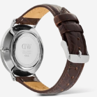 Daniel Wellington Classic White Dial Gents Brown Croc Leather Watch