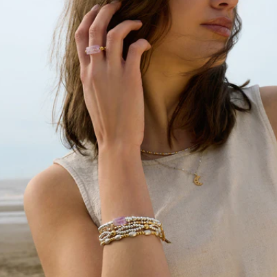 GOLD CALMING SPIRIT STONE BRACELET