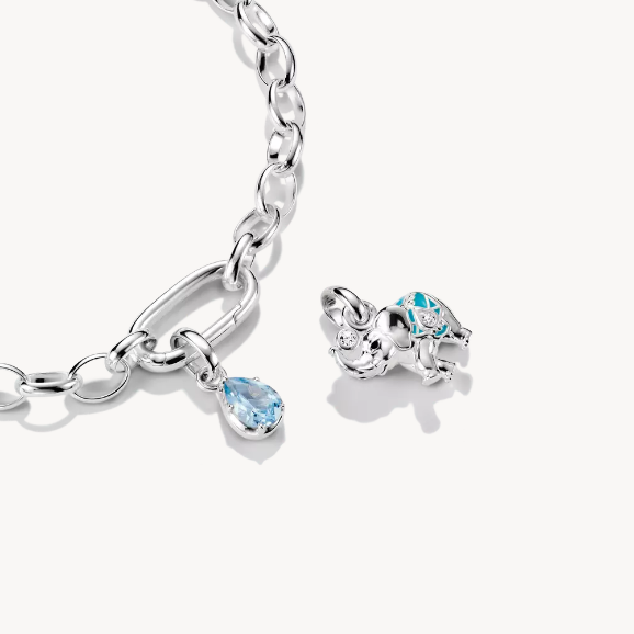 Turquoise Elephant Connect Charm