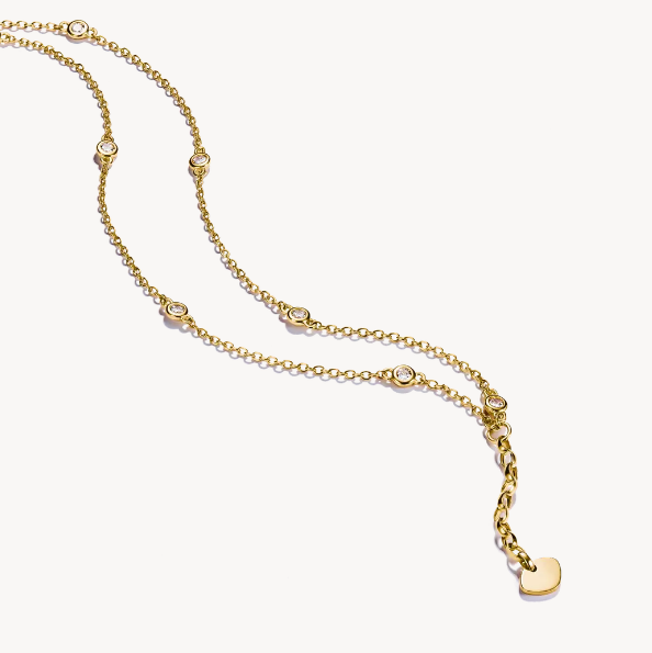 18ct Gold on Silver CZ Double-Row Bracelet
