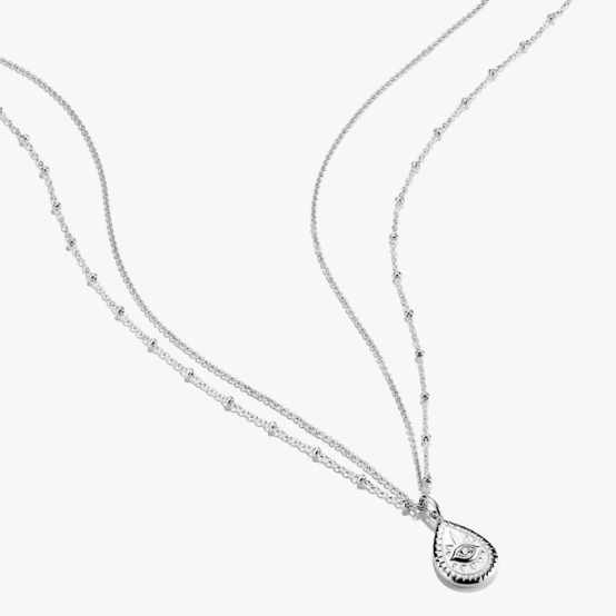 Thomas Sabo Silver Eye Double Necklace with Zirconia Elyndra