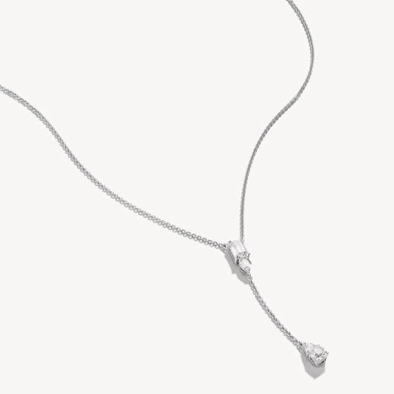 Thomas Sabo Silver Y Necklace with White Zirconia Stones Bold Elegance