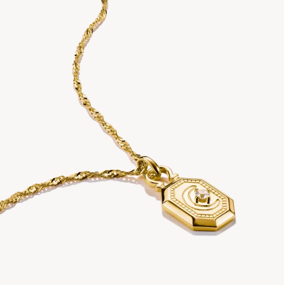 Thomas Sabo 18ct Gold on Silver Moon Necklace Elyndra