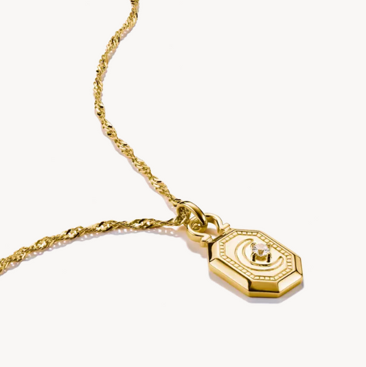 Thomas Sabo 18ct Gold on Silver Moon Necklace Elyndra