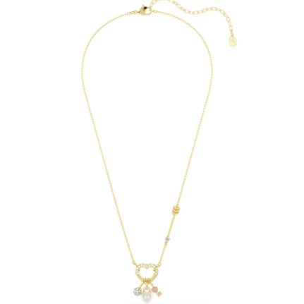 SWAROVSKI IDYLLIA HEART, KEY & PEARL GOLD PENDANT