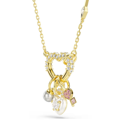 SWAROVSKI IDYLLIA HEART, KEY & PEARL GOLD PENDANT