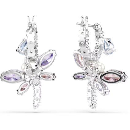 SWAROVSKI ARIANA GRANDE DRAGONFLY MOTIF HOOP DROP EARRINGS
