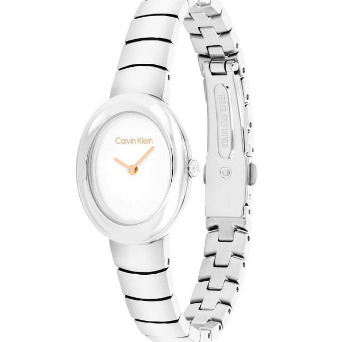 CALVIN KLEIN TWISTED BEZEL LADIES STAINLESS STEEL WATCH