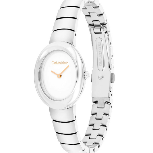 CALVIN KLEIN TWISTED BEZEL LADIES STAINLESS STEEL WATCH