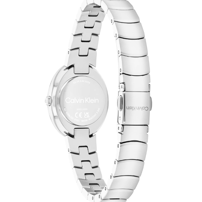 CALVIN KLEIN TWISTED BEZEL LADIES STAINLESS STEEL WATCH