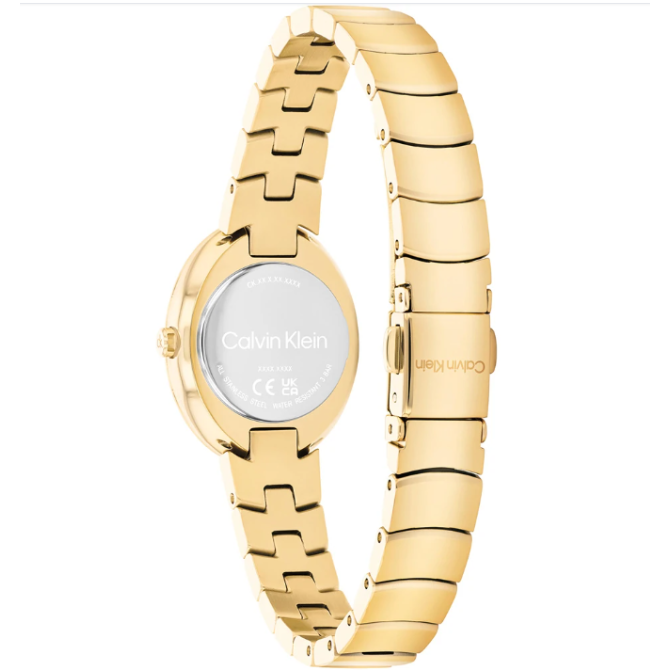CALVIN KLEIN TWISTED BEZEL LADIES GOLD STAINLESS STEEL WATCH