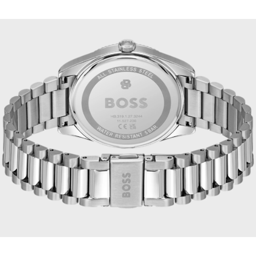 BOSS CHESWICK BLACK DIAL GENTS GOLD STAINLESS STEEL WATCH
