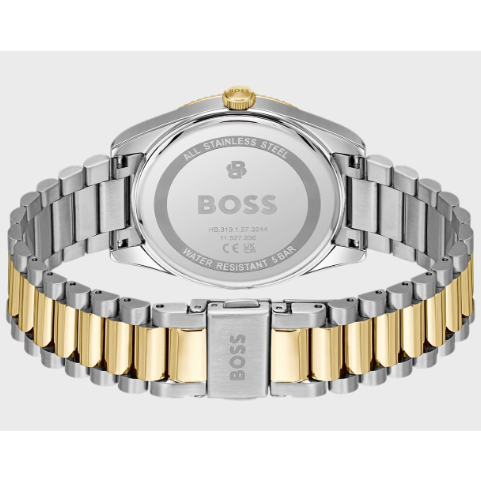 BOSS CHESWICK BLUE DIAL GENTS TWO-TONED WATCH
