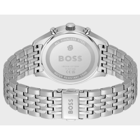BOSS STRATUS GREEN CHRONO GENTS STAINLESS STEEL WATCH