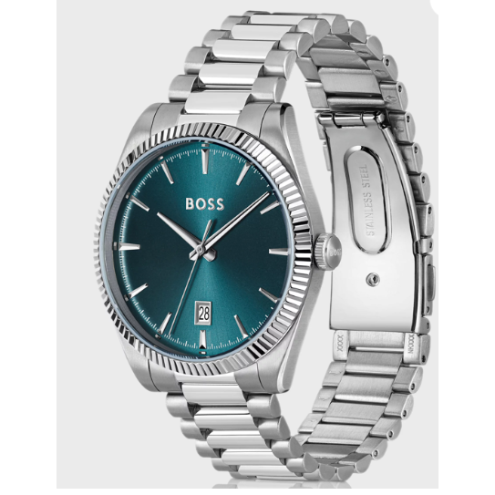 BOSS CHESWICK BLUE DIAL GENTS STAINLESS STEEL WATCH