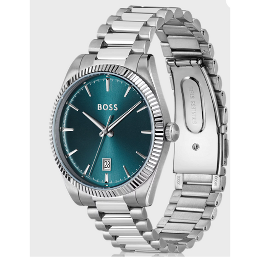 BOSS CHESWICK BLUE DIAL GENTS STAINLESS STEEL WATCH