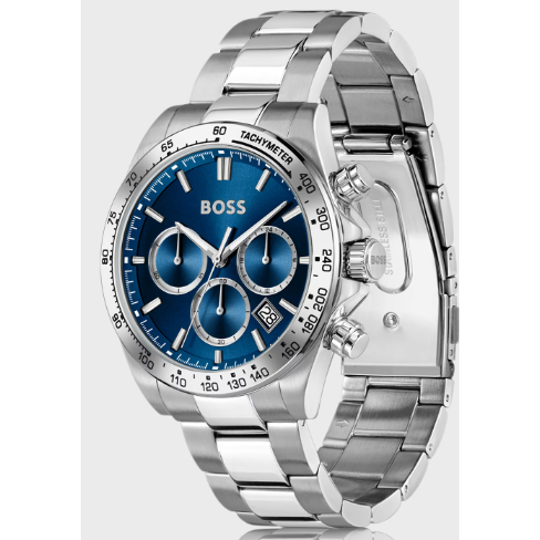 BOSS HERO 2.0 BLUE CHRONO GENTS STAINLESS STEEL WATCH