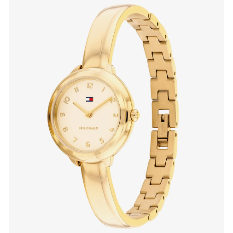 TOMMY HILFIGER LADIES GOLD STAINLESS STEEL WATCH