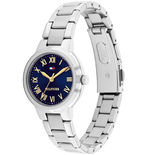 TOMMY HILFIGER BLUE DIAL LADIES STAINLESS STEEL WATCH