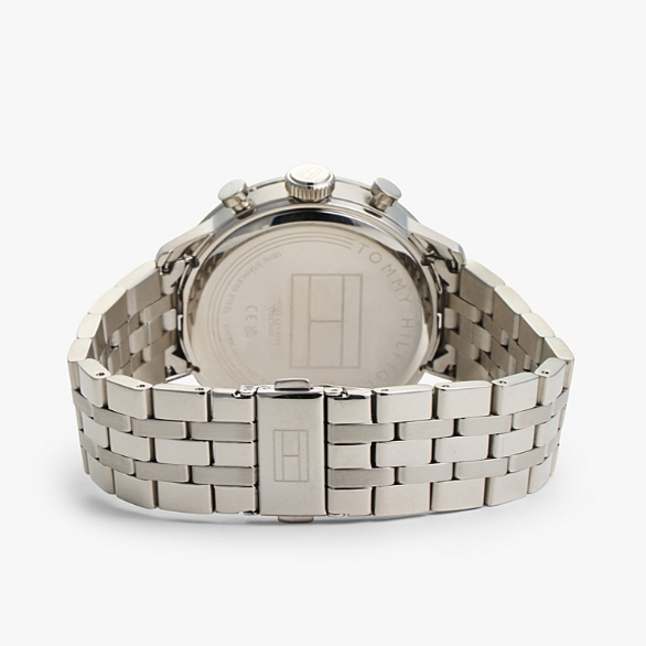 TOMMY HILFIGER BLUE CHRONO GENTS STAINLESS STEEL WATCH