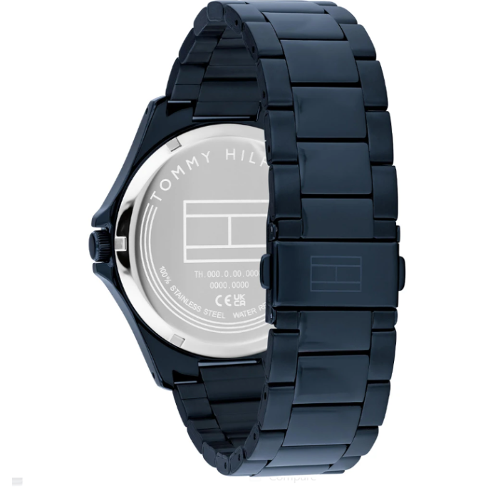TOMMY HILFIGER BLUE DIAL GENTS NAVY STEEL WATCH