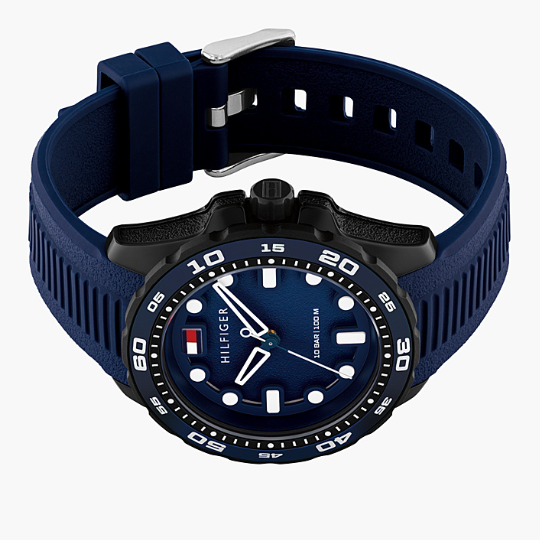 TOMMY HILFIGER BLUE SILICONE WATCH