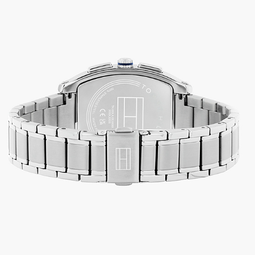 TOMMY HILFIGER OXFORD BLUE CHRONO GENTS STAINLESS STEEL WATCH