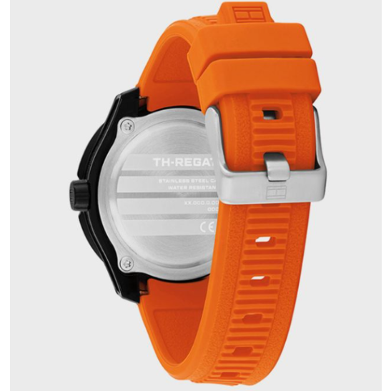 TOMMY HILFIGER ORANGE SILICONE WATCH