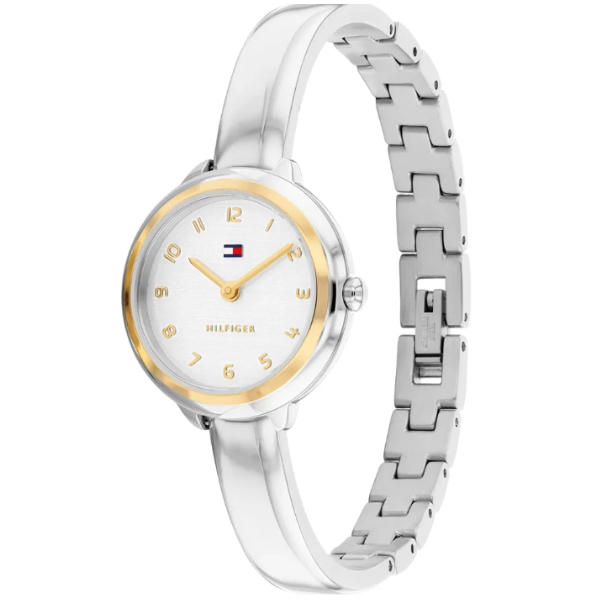 TOMMY HILFIGER LADIES TWO-TONED STAINLESS STEEL WATCH