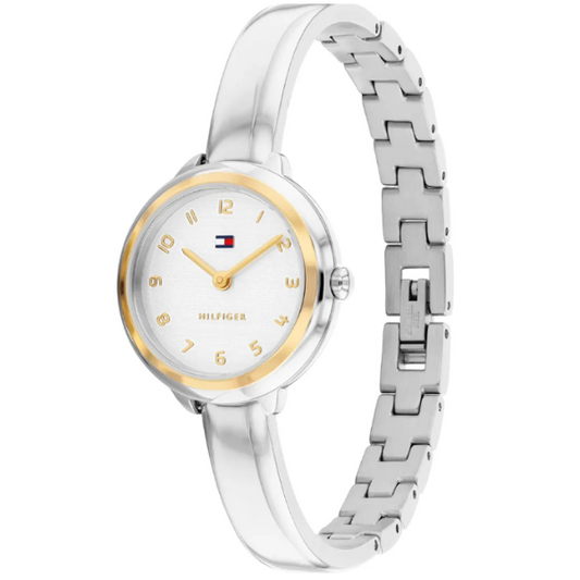 TOMMY HILFIGER LADIES TWO-TONED STAINLESS STEEL WATCH