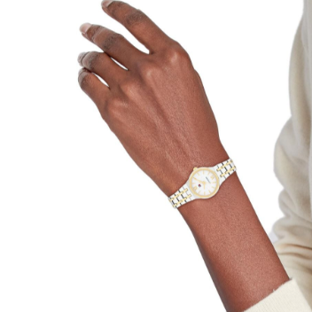 TOMMY HILFIGER LADIES TWO-TONED STAINLESS STEEL WATCH
