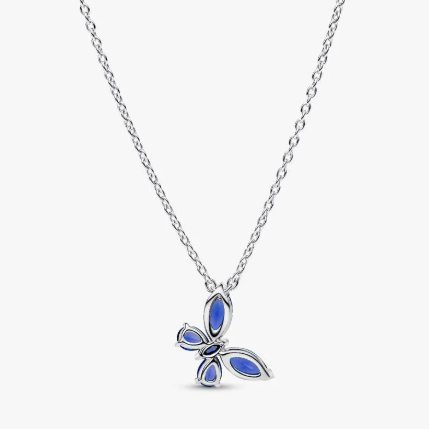 Pandora Blue Butterfly Pendant Necklace