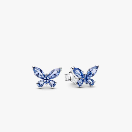 Pandora Blue Butterfly Stud Earrings