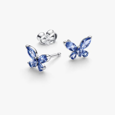 Pandora Blue Butterfly Stud Earrings