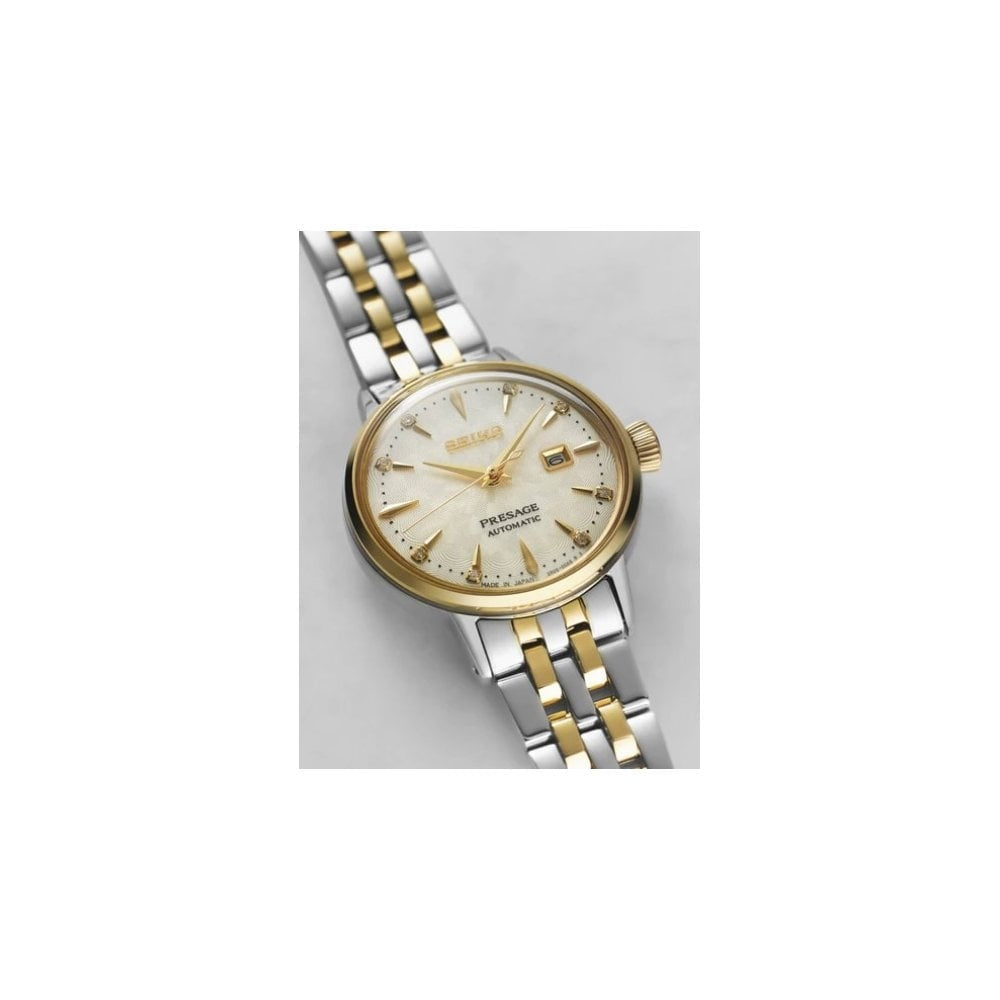 Seiko presage cocktail time 'white lady' diamond twist