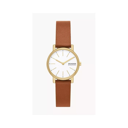 Signatur Lille, Two-Hand Brown Leather Ladies Watch