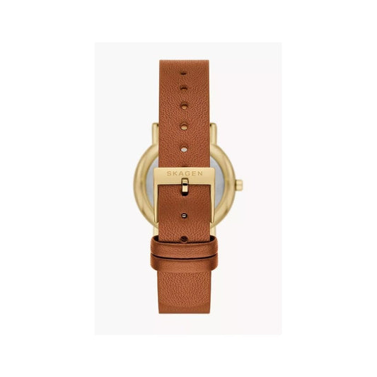 Signatur Lille, Two-Hand Brown Leather Ladies Watch