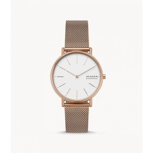 Signature Rose-Tone Steel Mesh Watch