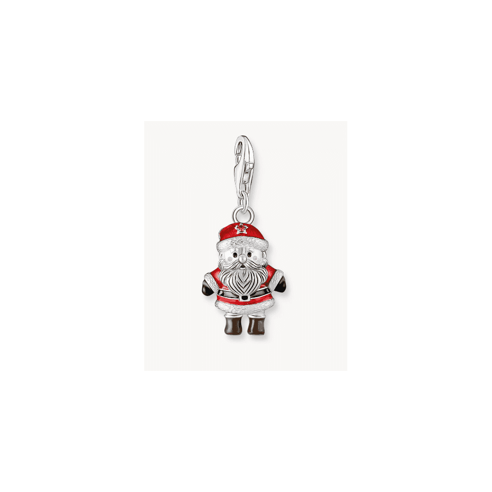 Silver Santa Claus charm pendant