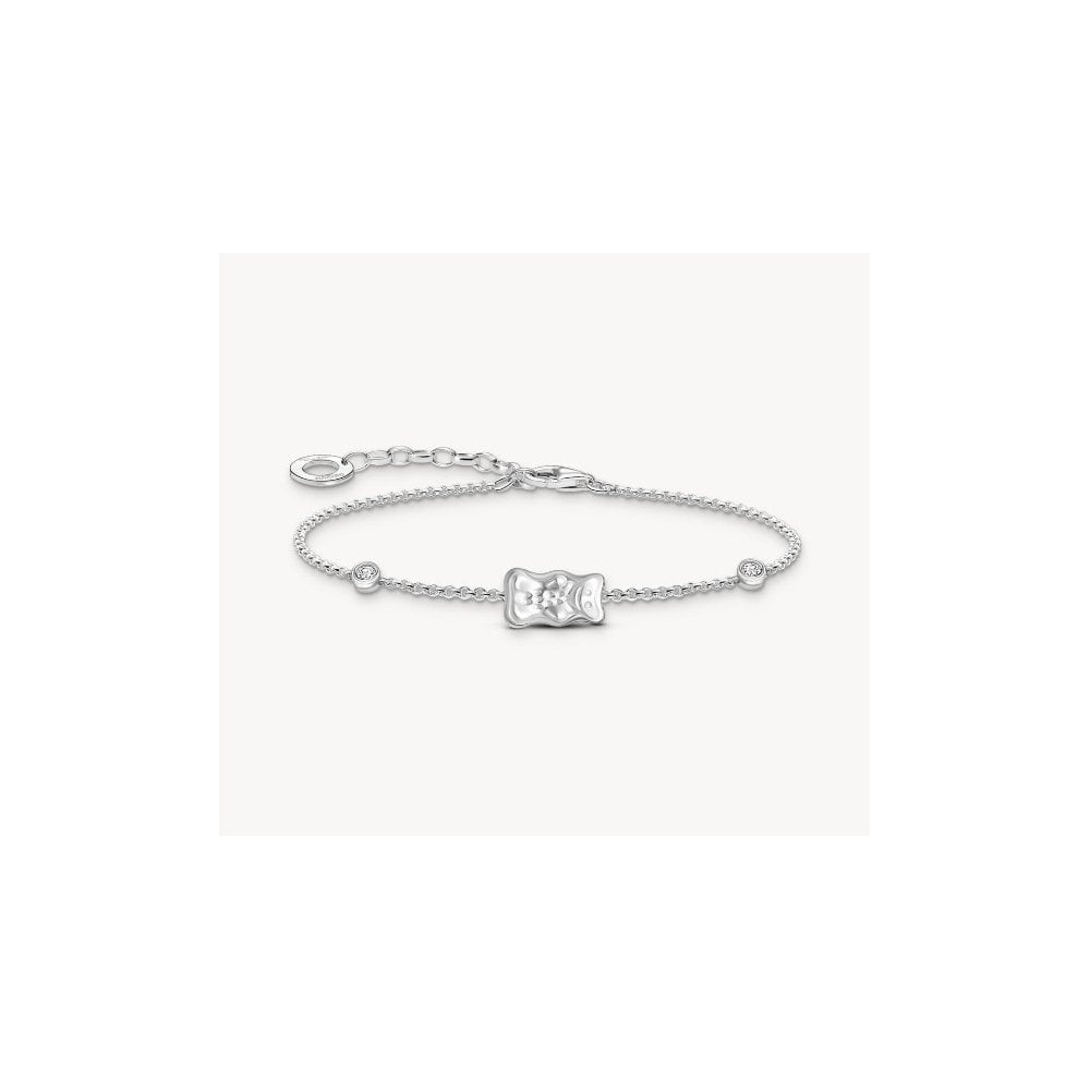 Silver bracelet with HARIBO goldbear and zircornia