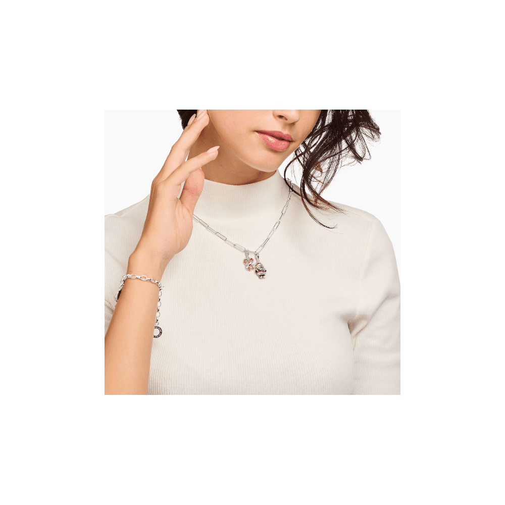 Silver candy canes charm pendant