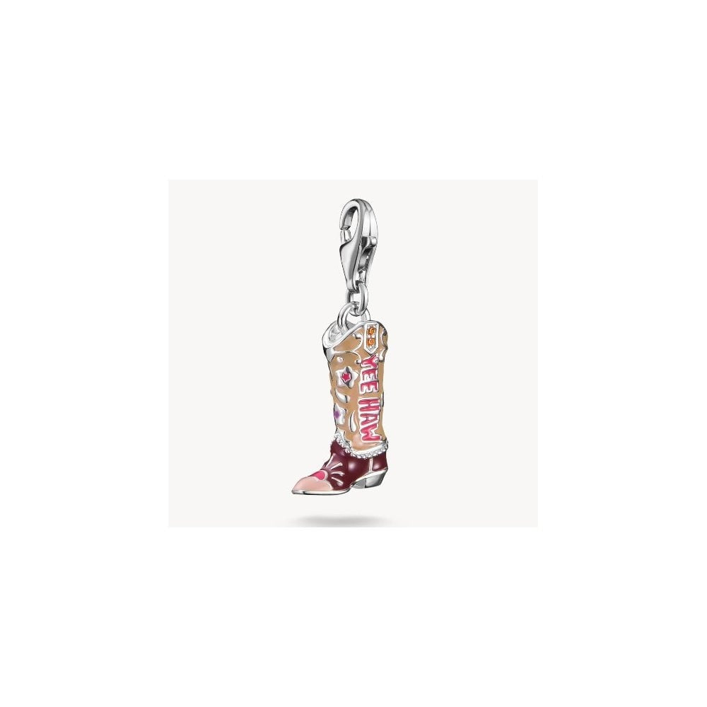 Silver charm pendant cowboy boot