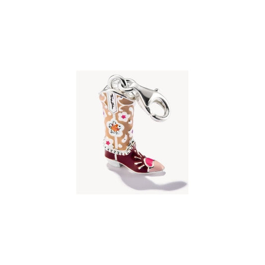 Silver charm pendant cowboy boot