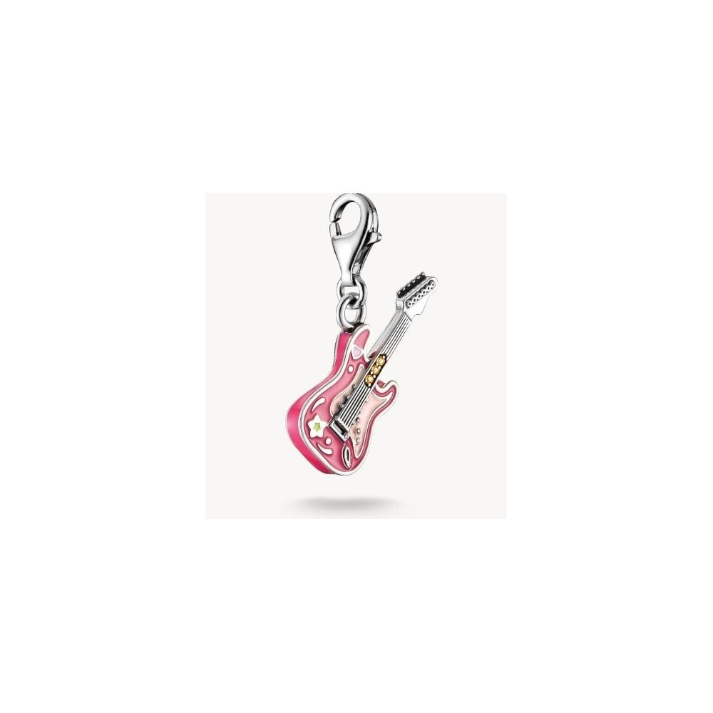 Silver charm pendant electric guitar
