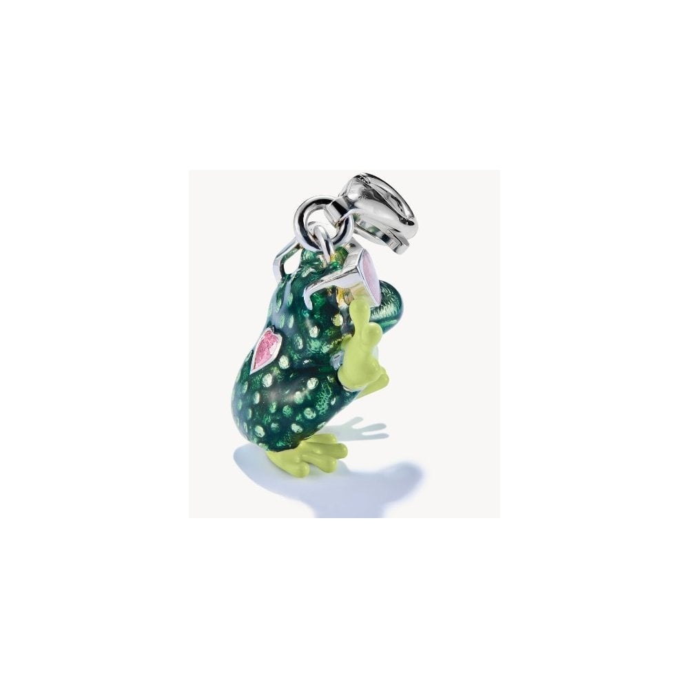 Silver charm pendant frog 