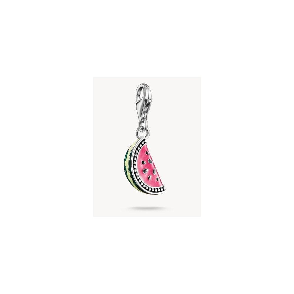 Silver charm pendant watermelon