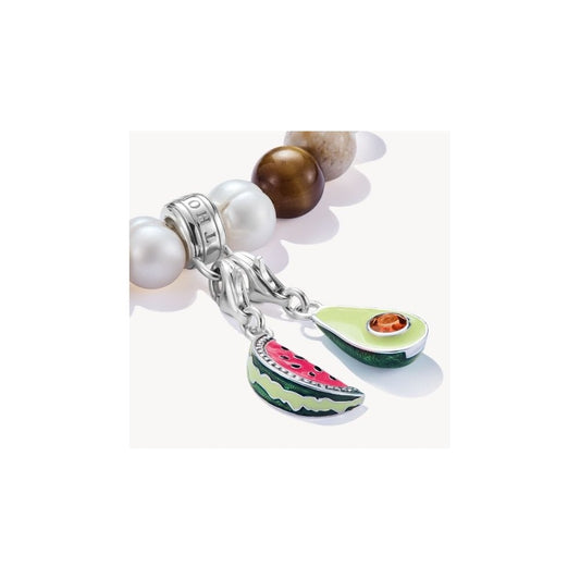 Silver charm pendant watermelon