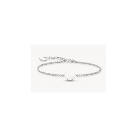 Silver disc bracelet