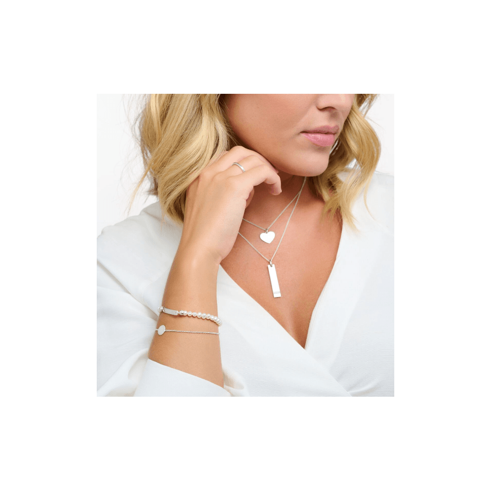 Silver disc bracelet