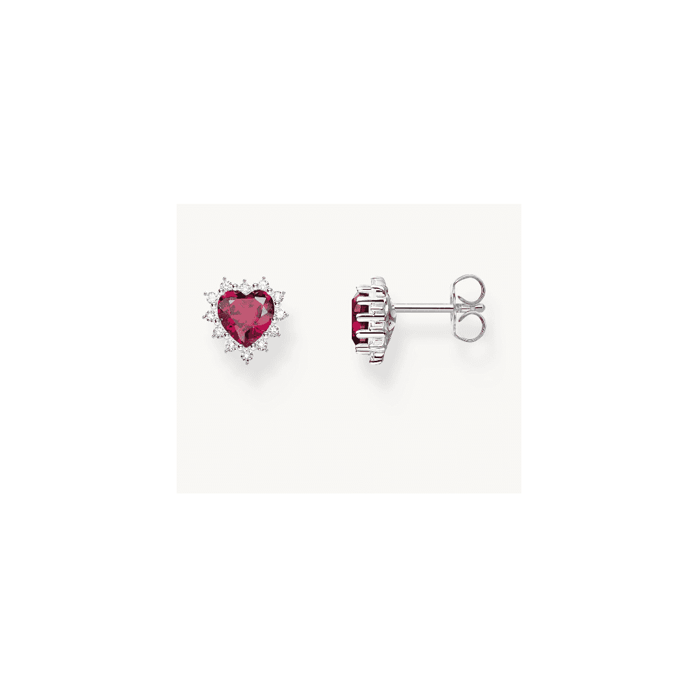 Silver heart earrings Romance 